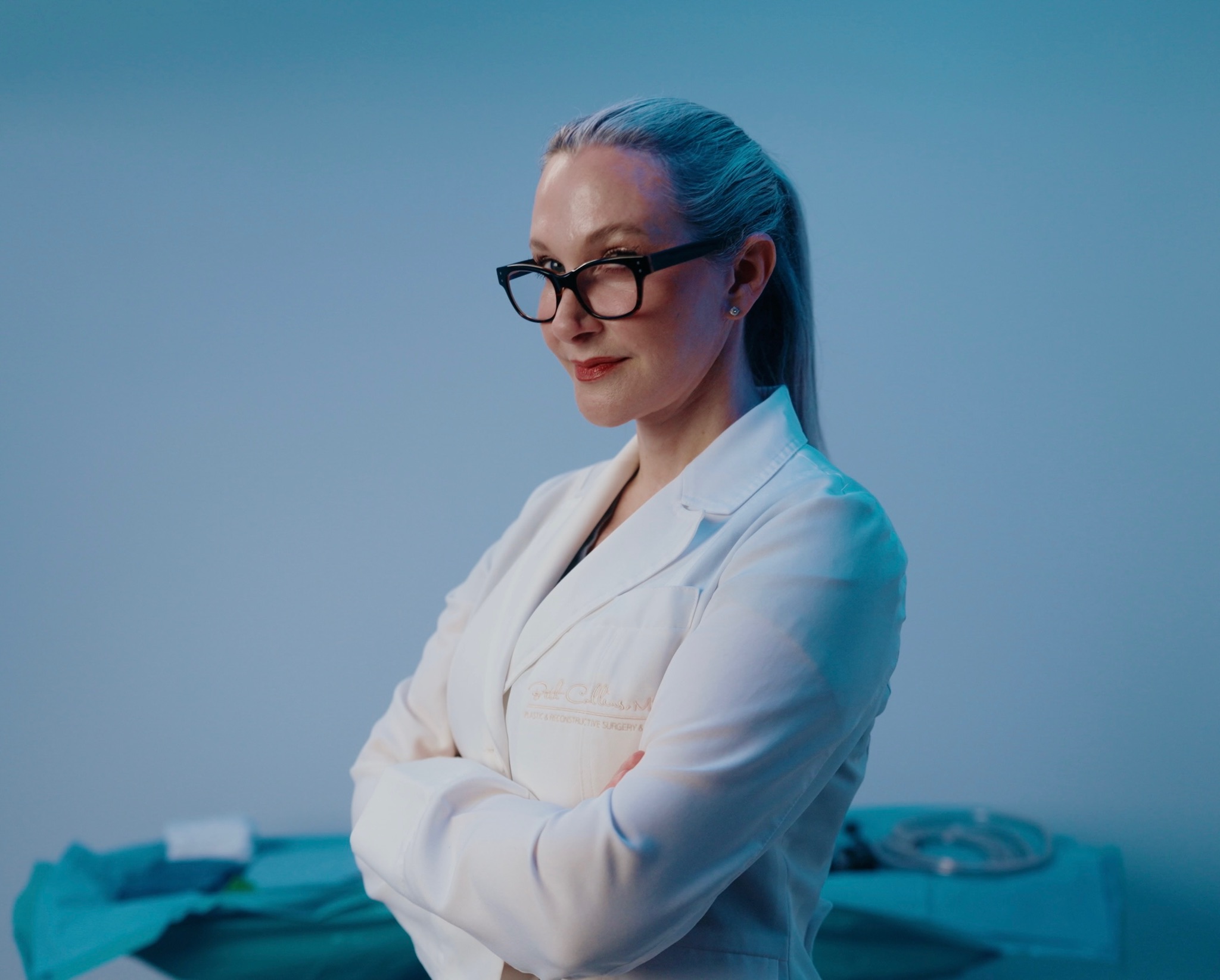 Board-certified plastic surgeon Dr. Beth Collins, selected by the ASPS to demonstrate advanced facelift techniques for national medical education.