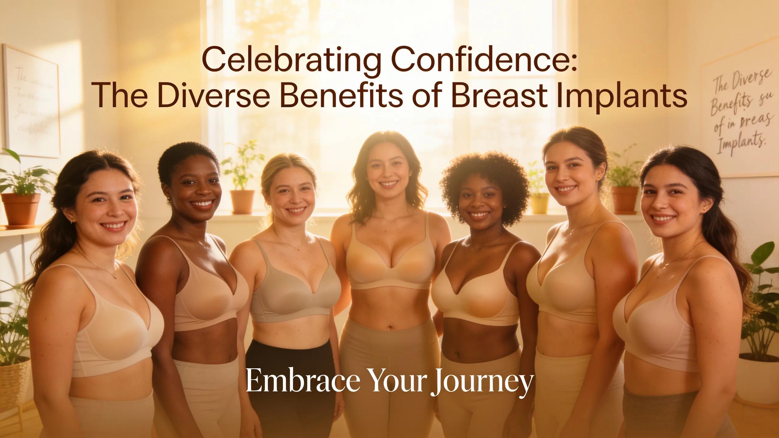 Empowered women showcasing the benefits of breast implants, representing diversity and confidence