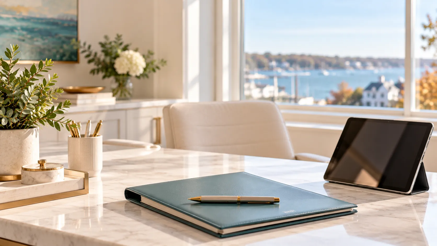 Consultation desk with a treatment plan folder, representing a personalized facelift cost quote